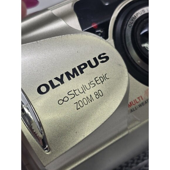Olympus Stylus Epic Zoom 80 35mm Point & Shoot Film Camera- Not Working - Picture 8 of 16